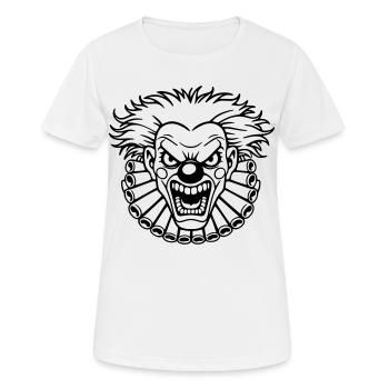 clown méchant  - T-shirt respirant Femme - blanc - Devant - AI Model Female 172 dark (172cm)