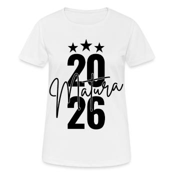 Maturité 2026 - T-shirt respirant Femme - blanc - Devant - AI Model Female 172 dark (172cm)