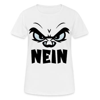 ABSAGE HALTUNG NEIN - Frauen T-Shirt atmungsaktiv - Weiß - Vorne - AI Model Female 172 dark (172cm)