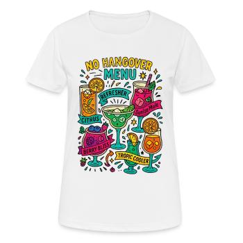 Pas de menu hangar, carte mocktail - T-shirt respirant Femme - blanc - Devant - AI Model Female 172 dark (172cm)