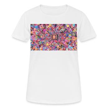 Bitcoin Bazooka – PopArt 4 - Frauen T-Shirt atmungsaktiv - Weiß - Vorne - AI Model Female 172 dark (172cm)