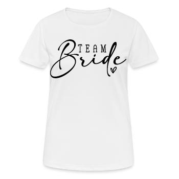 Team Bride - Women's Breathable T-Shirt - white - Front - AI Model Female 172 dark (172cm)