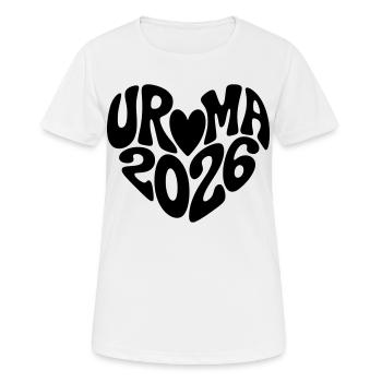Uroma 2026 Herz Form - Frauen T-Shirt atmungsaktiv - Weiß - Vorne - AI Model Female 172 dark (172cm)