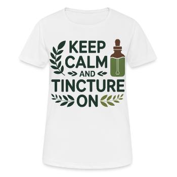 Kräuterkundige bleibt ruhig und verwendet Tinktur auf professionellem Werk - Frauen T-Shirt atmungsaktiv - Weiß - Vorne - AI Model Female 172 dark (172cm)