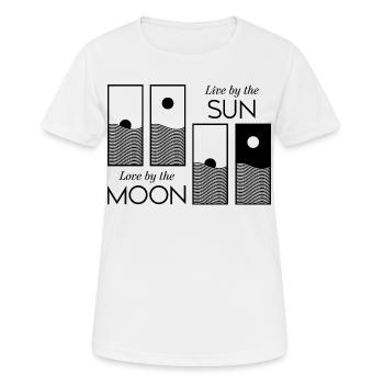 Lever / Coucher de soleil - T-shirt respirant Femme - blanc - Devant - AI Model Female 172 dark (172cm)