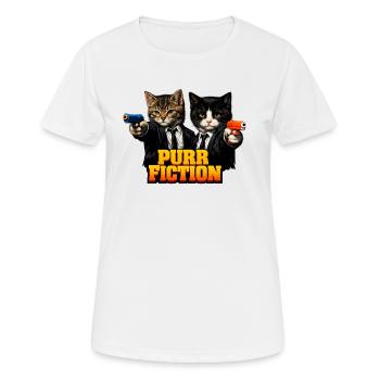Purr fiction - Women's Breathable T-Shirt - white - Front - AI Model Female 172 dark (172cm)