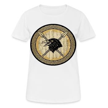 Légende viking viking marin Odin Raven Fighter - T-shirt respirant Femme - blanc - Devant - AI Model Female 172 dark (172cm)