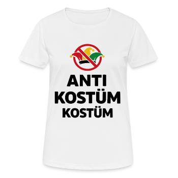 Anti Costume Costume – Disguise Carnival Muffle - Women's Breathable T-Shirt - white - Front - AI Model Female 172 dark (172cm)