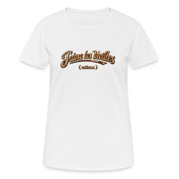 Ich mag alte, rostige Autos - Frauen T-Shirt atmungsaktiv - Weiß - Vorne - AI Model Female 172 dark (172cm)