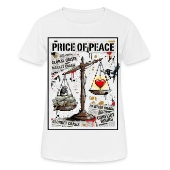Le prix de la paix Art de rue - T-shirt respirant Femme - blanc - Devant - AI Model Female 172 dark (172cm)