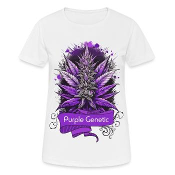 Purple Genetic - Frauen T-Shirt atmungsaktiv - Weiß - Vorne - AI Model Female 172 dark (172cm)