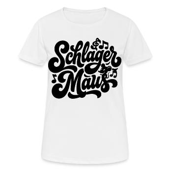 Schlager Maus - Schlagermaus - Schlagermusik - Frauen T-Shirt atmungsaktiv - Weiß - Vorne - AI Model Female 172 dark (172cm)
