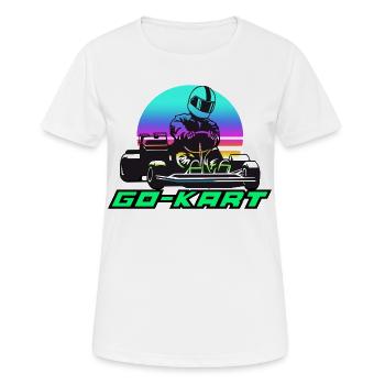 Go kart - Women's Breathable T-Shirt - white - Front - AI Model Female 172 dark (172cm)