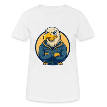 Albatross Kawaii Maskottchen Cartoon Clipart Logo Abzeichen - Frauen T-Shirt atmungsaktiv - Weiß - Vorne - AI Model Female 172 dark (172cm)
