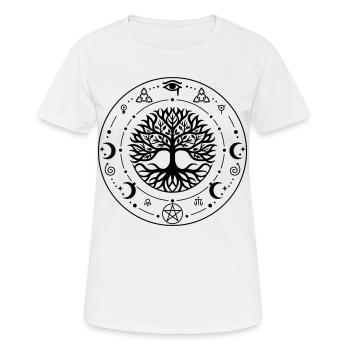 Sacred Tree of Life - Women's Breathable T-Shirt - white - Front - AI Model Female 172 dark (172cm)