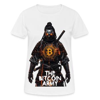 Bitcoin Bazooka - L’Armée Bitcoin - Samurai 01 - T-shirt respirant Femme - blanc - Devant - AI Model Female 172 dark (172cm)