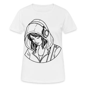 femme love musique - T-shirt respirant Femme - blanc - Devant - AI Model Female 172 dark (172cm)