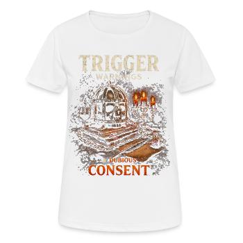Dark Romance Booktok Trigger Warnings - Frauen T-Shirt atmungsaktiv - Weiß - Vorne - AI Model Female 172 dark (172cm)