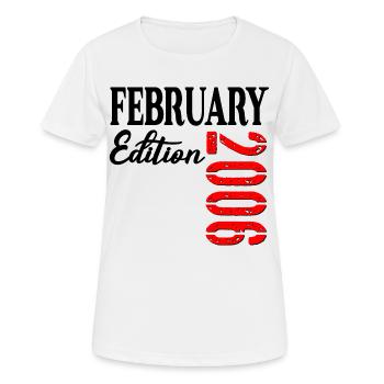 21e anniversaire - février 2006 - T-shirt respirant Femme - blanc - Devant - AI Model Female 172 dark (172cm)