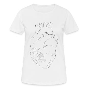 Anatomie Herz - Frauen T-Shirt atmungsaktiv - Weiß - Vorne - AI Model Female 172 dark (172cm)