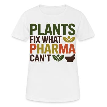 Herbalist Plants Fix What Pharma Can't Profession - Women's Breathable T-Shirt - white - Front - AI Model Female 172 dark (172cm)