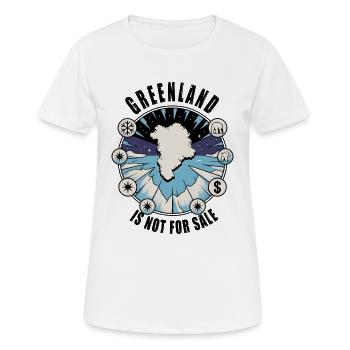 Greenland Is Not For Sale - Women's Breathable T-Shirt - white - Front - AI Model Female 172 dark (172cm)