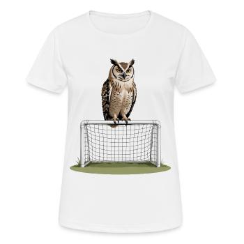 Eule auf Torrahmen – Nachtspiel - Frauen T-Shirt atmungsaktiv - Weiß - Vorne - AI Model Female 172 dark (172cm)