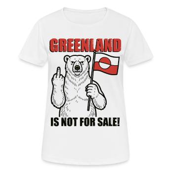Greenland Is Not For Sale - Women's Breathable T-Shirt - white - Front - AI Model Female 172 dark (172cm)
