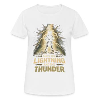 Soldier She's The Lightning And The Thunder - Women's Breathable T-Shirt - white - Front - AI Model Female 172 dark (172cm)