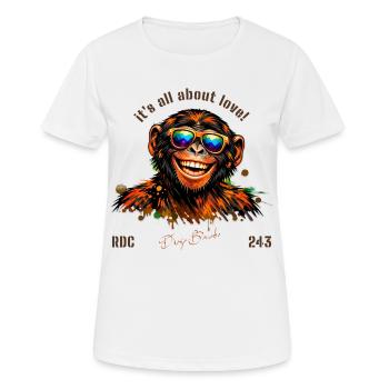 Diogo Bonobo from DRC - Frauen T-Shirt atmungsaktiv - Weiß - Vorne - AI Model Female 172 dark (172cm)