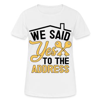 Nous avons accepté l’adresse - T-shirt respirant Femme - blanc - Devant - AI Model Female 172 dark (172cm)