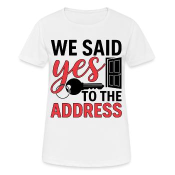 Nous avons accepté l’adresse - T-shirt respirant Femme - blanc - Devant - AI Model Female 172 dark (172cm)