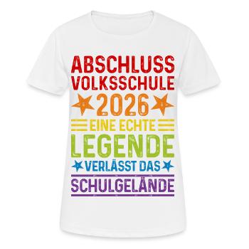Diplôme de l’école primaire 2026 - T-shirt respirant Femme - blanc - Devant - AI Model Female 172 dark (172cm)