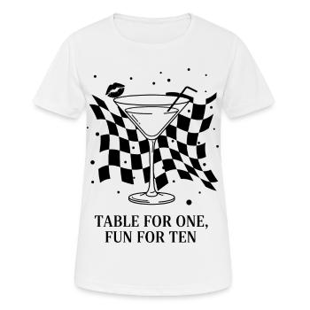 Table For One Martini Party - Women's Breathable T-Shirt - white - Front - AI Model Female 172 dark (172cm)