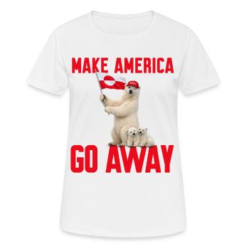 Faites disparaître l’Amérique ! Déclaration du Groenland contre les États-Unis - T-shirt respirant Femme - blanc - Devant - AI Model Female 172 dark (172cm)