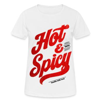 Hot & Spicy - Frauen T-Shirt atmungsaktiv - Weiß - Vorne - AI Model Female 172 dark (172cm)
