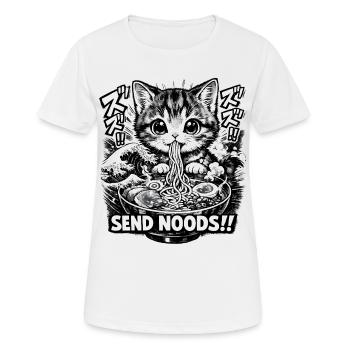 Send Noods Ramen - Frauen T-Shirt atmungsaktiv - Weiß - Vorne - AI Model Female 172 dark (172cm)