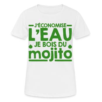 Mojito Humor-Phrase Mojito-Cocktail - Frauen T-Shirt atmungsaktiv - Weiß - Vorne - AI Model Female 172 dark (172cm)