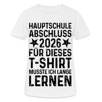 Certificat de fin d’études secondaires 2026 - Certificat de fin d’études secondaires - T-shirt respirant Femme - blanc - Devant - AI Model Female 172 dark (172cm)