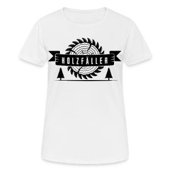 Holzfäller - Frauen T-Shirt atmungsaktiv - Weiß - Vorne - AI Model Female 172 dark (172cm)