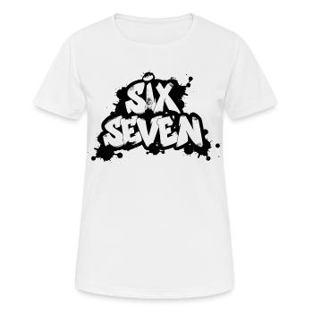 Six Seven Graffiti - T-shirt respirant Femme - blanc - Devant - AI Model Female 172 dark (172cm)