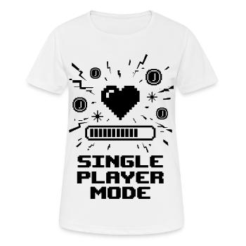 Cœur de joueur en mode solo - T-shirt respirant Femme - blanc - Devant - AI Model Female 172 dark (172cm)