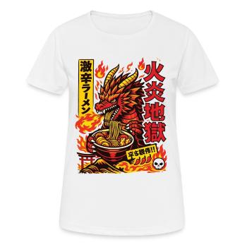 Drachen | Ramen | Nudelsuppe | extra scharf - Frauen T-Shirt atmungsaktiv - Weiß - Vorne - AI Model Female 172 dark (172cm)