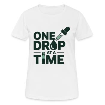 Homeopathie : une goutte à la fois Équipement professionnel - T-shirt respirant Femme - blanc - Devant - AI Model Female 172 dark (172cm)