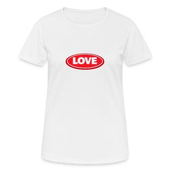 Logo Love stylé et stylé - T-shirt respirant Femme - blanc - Devant - AI Model Female 172 dark (172cm)