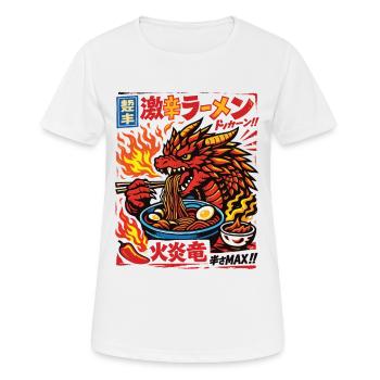Drachen | Ramen | Nudelsuppe | extra scharf - Frauen T-Shirt atmungsaktiv - Weiß - Vorne - AI Model Female 172 dark (172cm)