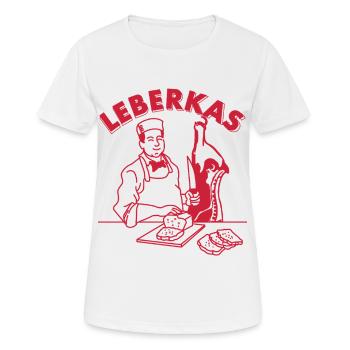 Lustiger Metzger Leberkas Bayrischer Döner - Frauen T-Shirt atmungsaktiv - Weiß - Vorne - AI Model Female 172 dark (172cm)