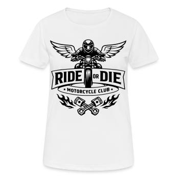 Ride or die - Motorcycle club - T-shirt respirant Femme - blanc - Devant - AI Model Female 172 dark (172cm)