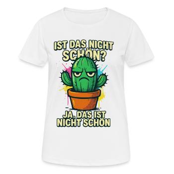 Ist das nicht schön? Ja, nicht schön | Kaktus - T-shirt respirant Femme - blanc - Devant - AI Model Female 172 dark (172cm)