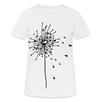 VERNELLi HERZpusti - das Original by heavenlygoods - Frauen T-Shirt atmungsaktiv - Weiß - Vorne - AI Model Female 172 dark (172cm)